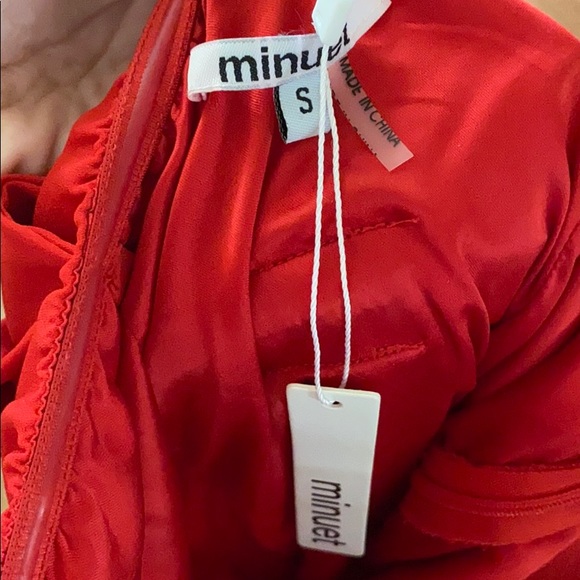 Minuet Red Strapless Dress - Picture 3 of 5